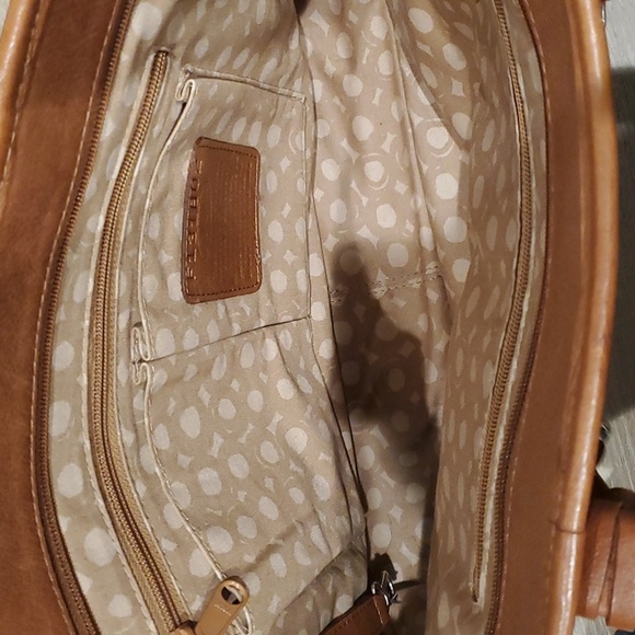 Brighton brown/tan tote statchel woven raffia straw handbag - Picture 6 of 9